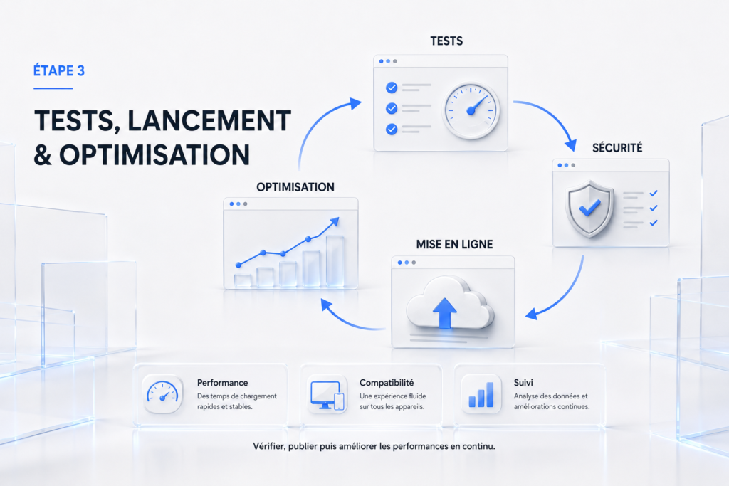 Test , lancement , maintenance site web